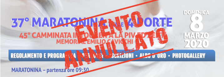 ANNULLATE LE CAMMINATE DI SAN MARINO DI BENTIVOGLIO E PIEVE DI CENTO